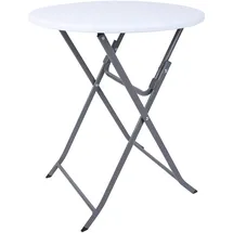 Mobili Rebecca Beistelltisch Ø 60 x 74 cm Weiß/Grau