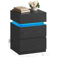 VASAGLE Nachtschrank SMARTIE 40 x 40 x 55 cm Schwarz