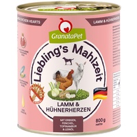 GranataPet Liebling's Mahlzeit x 800 g - Lamm & Hühnerherzen