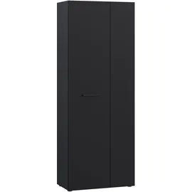 Forte NET106 Schrank 68,7 x 36,5 x 181,1 cm Schwarz
