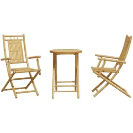 vidaXL 3-tlg. Bistro-Set Bambus