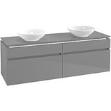 Villeroy & Boch Legato Waschtischunterschrank B600L0FP 160x55x50cm, mit LED-Beleuchtung, Glossy Grey