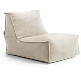 mokebo Sitzsack aus Cord Der Gelassene Bean Bag, Relaxliege oder Bodenkissen in Beige