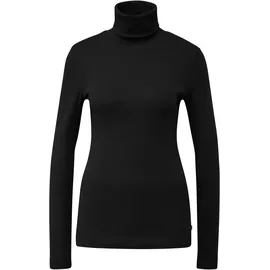 QS Langarmshirt mit Rollkragen - schwarz - S