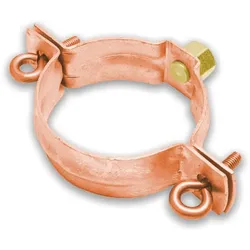 Standrohrschelle Grömo mit Gewindemutter M10, Kupfer, verschiedene Größen (Ausführung: Ø 80mm)