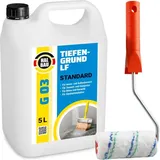 Halbau - Tiefengrund Standard lf G03 - 5L + Farbrolle 10cm