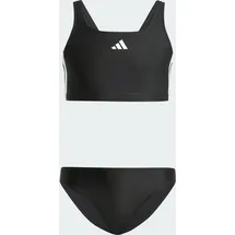 Adidas 3-Streifen V-Back Kids Bikini Black / White 116