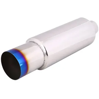 Magnaflow Auspuff Auspuff-Endstück Muffler 2.5inch Einlass 4inch Burn Tip N1 Style Edelstahl Schalldämpfer Auto hinten Auspuffrohr