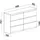 roe furniture Kommode 140 x 77 x 38 cm Weiß matt