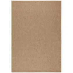 In & Outdoor Teppich Wetterfest Läufer Beige - Balkon Teppich Wasserfest