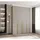 abiks möbel Drehtürenschrank COMO 180 x 245,5 x 40 cm Gold