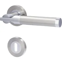Alpertec BB-Rosettengarnitur Solid 6 Edelstahl Silber