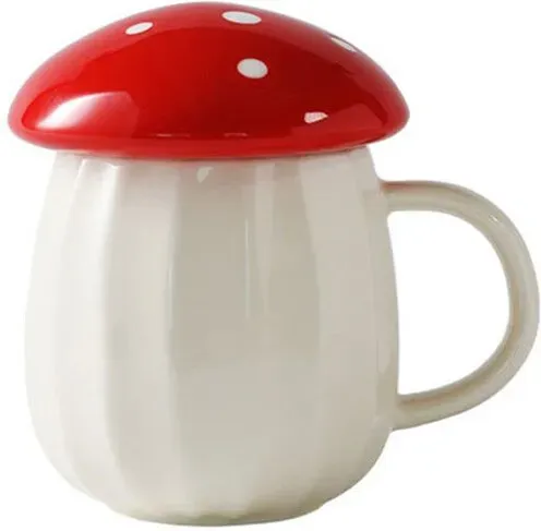 Huacan kreativer Becher mit Pilz-Motiv, Kaffeetasse, Becher für den Heimgebrauch