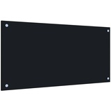 vidaXL Küchenrückwand Schwarz 80x40 cm Hartglas