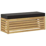 vidaXL Hocker Bank 115 x 43 x 45 cm Schwarz