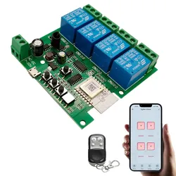 Zigbee Smart 4-Kanal-Schalter – ohne Abdeckung