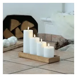 Deluxe Homeart LED Kerzenset MIA 4 Größen weiß