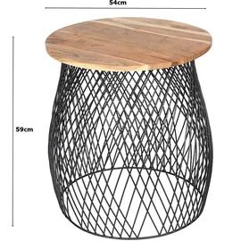 Ambiente Haus Urban rundes Beistelltisch käfig -H 50cm | Gr.: onesize
