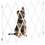 Relaxdays Ausziehbares Hundeabsperrgitter in Weiß Weiß