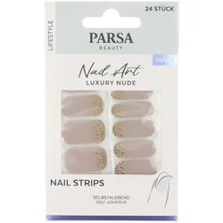 PARSA Beauty Nagelfolien Nude mit Gold-Sprenkeln - Luxury Nude