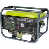 Könner & Söhnen KS BASIC 2200А Stromerzeuger, 5,5 PS 4-Takt Benzinmotor, Aluminium Alternator, Automatischer Spannungsregler (AVR), 2200 Watt, 16A, 230V Generator, für den Heim- und Freizeitbedarf