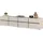 OTTO home Cross Lowboard 225 cm Braun Aluminium/Kunststoff/Metall/Melamin/Holzwerkstoff
