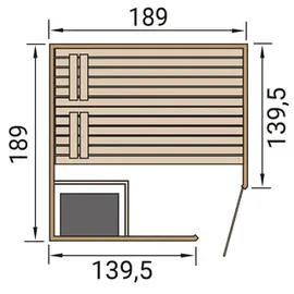 Weka Valida Eck Gr. 2 inkl. 5,4 kW Ofen + int. Steuerung