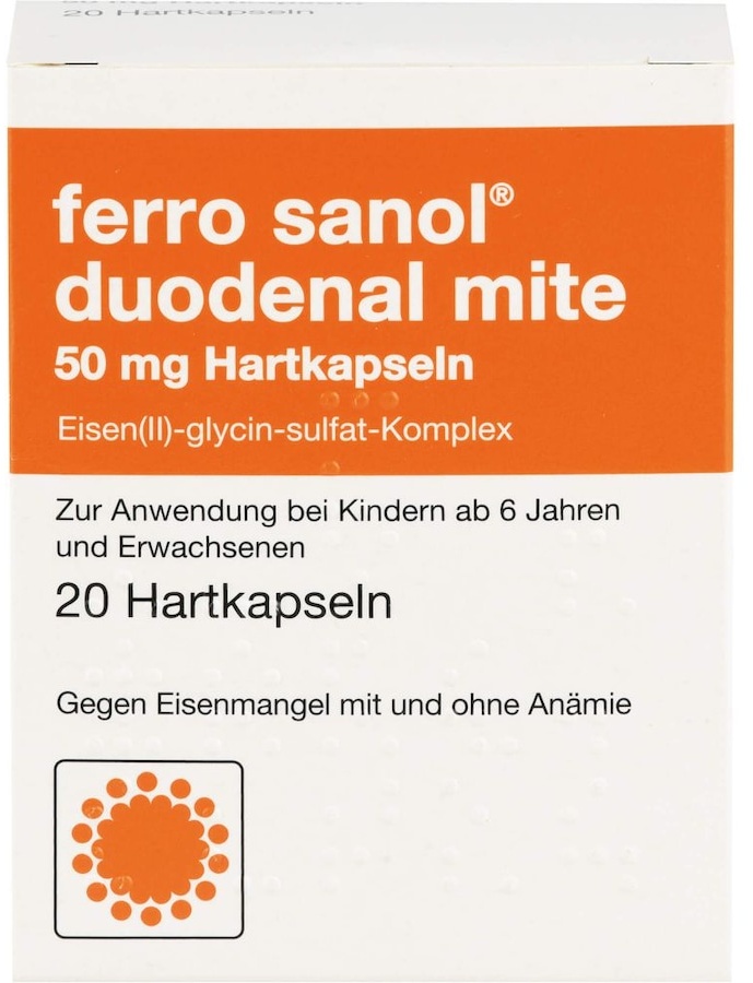 UCB Pharma FERRO SANOL duodenal mite 50 mg magensaftr.Hartk. Mineralstoffe