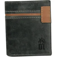 Drachenleder Herren Portemonnaie grau 8,5x11x2,5cm D2OPT082K - Grau
