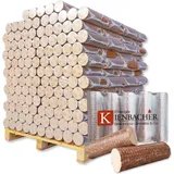 1000 kg Nestro Briketts Hartholzbriketts aus Buche & Eiche | 100 x 10 kg Holzbrikett auf Palette | Energie Kienbacher®