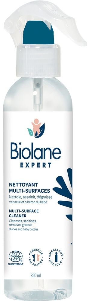 Biolane Expert - Nettoyant Multi-Surfaces Bébé Bio - Nettoie & Assainit - 250ml 250 ml spray