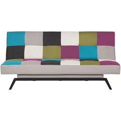 3-Sitzer Schlafsofa bunt Patchwork LEEDS