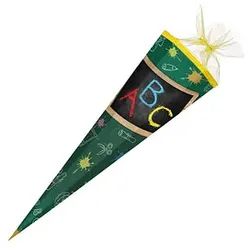 Nestler Tradition in Emotion Schultüte ABC 85,0 cm grün