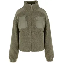 URBAN CLASSICS Ladies Sherpa Mix Jacket palegreen, S