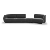 Micadoni Sofa Miley, modular 4-Sitzer grau