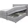 ed exciting design "Tacoma", grau (hellgrau soro 90 light grau), B:204cm L:212cm, Komplettbetten, Boxspringbett, inkl. Bettkasten und Topper