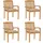 vidaXL Stapelbare Gartenstühle mit Kissen 95,5 x 59 x 26 cm beige 4 St.
