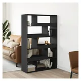 vidaXL Raumteiler Schwarz 100x33x156,5 cm Holzwerkstoff