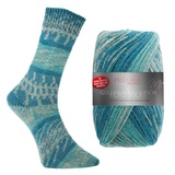 theofeel Pro Lana Fjord Socks Farbe 196, Sockenwolle musterbildend, Wolle Norwegermuster zum Stricken, 100g, 400m