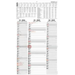 ZETTLER KALENDER 3-Monats-Wandkalender Streifenplaner 2025