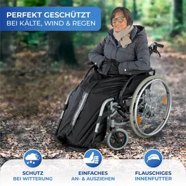 Maximex Rollstuhl-Wärmesack, Wasser- und winddichter Rollstuhlsack, Schutz vor Kälte, Nässe und Schmutz, Polyester, 130 cm Länge