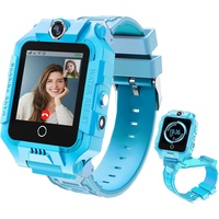 LiveGo 4G Smartwatch mit GPS-Tracker und Anrufen, HD-Touchscreen, kombinierte SMS, Videoanrufe, für Kinder, Jungen, Mädchen von 6–12 Jahren (blau)