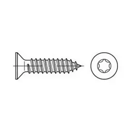 Industrial Quality Supplies DIN 7982/ISO 14586 Senkkopf-Blechschraube A 4 5,5 x 19 -C -T25