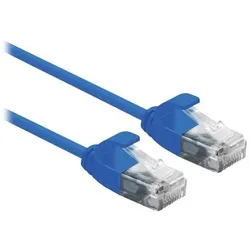 ROLINE UTP DataCenter Patchkabel Kat.6A (Class EA), LSOH, slim, blau, 0,15 m