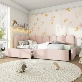 lanki international gmbh Jugendbett Odikalo 90 x 200 cm rosa