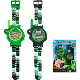 Minecraft Walkie Talkie Uhr 0 mm Gehäuse Grün Silikonarmband Grün