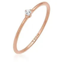 ELLI PREMIUM Verlobungsring Stapelring Topas Solitär Verlobung 925 Silber silberfarben 58 mm