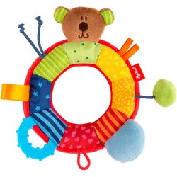 Greifling SIGIKID "PlayQ, START Ringgreifling Bär", bunt, Greifspielzeug, Kinder, Polyester, mit Rassel