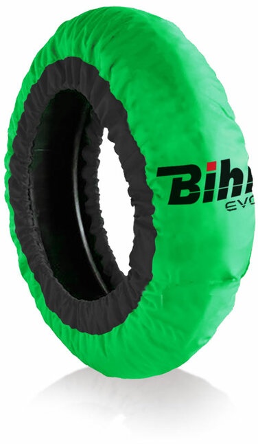 Bihr Home Track EVO2 Autoregulierter Reifenwärmer Reifen vorne 120 / hinten 180-200mm Grün, grün