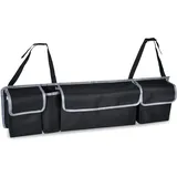 ALI2 Auto Organizer Kofferraum,90 x 12 x 25 cm Kofferraumtaschen,Aufbewahrungsbox Auto,Oxford-Stoff,Kofferraum Organizer,Autotasche Kofferraumtasche,Car Organizer,Auto Aufbewahrung